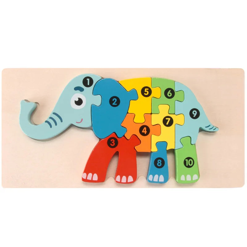 Puzzle Montessori 3D in Legno. Dinosauri e Animali Colorati per Piccoli Grandi Esploratori! 🦕🎨
