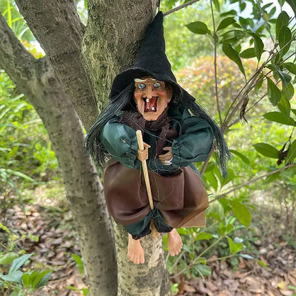 Halloween Talking Witch with LED Eyes & Sounds. Spooky Decor