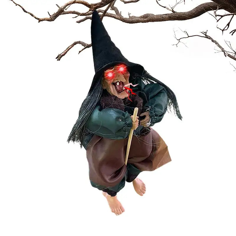 Halloween Talking Witch with LED Eyes & Sounds. Spooky Decor