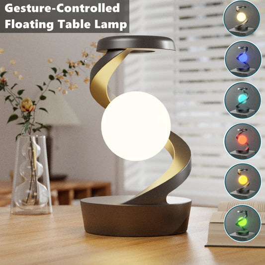 💡 Lampada da Tavolo Creativa con Effetto Rotante, Luce RGB e Ricarica Wireless 15W. Design Futuristico, Funzionalità Smart!