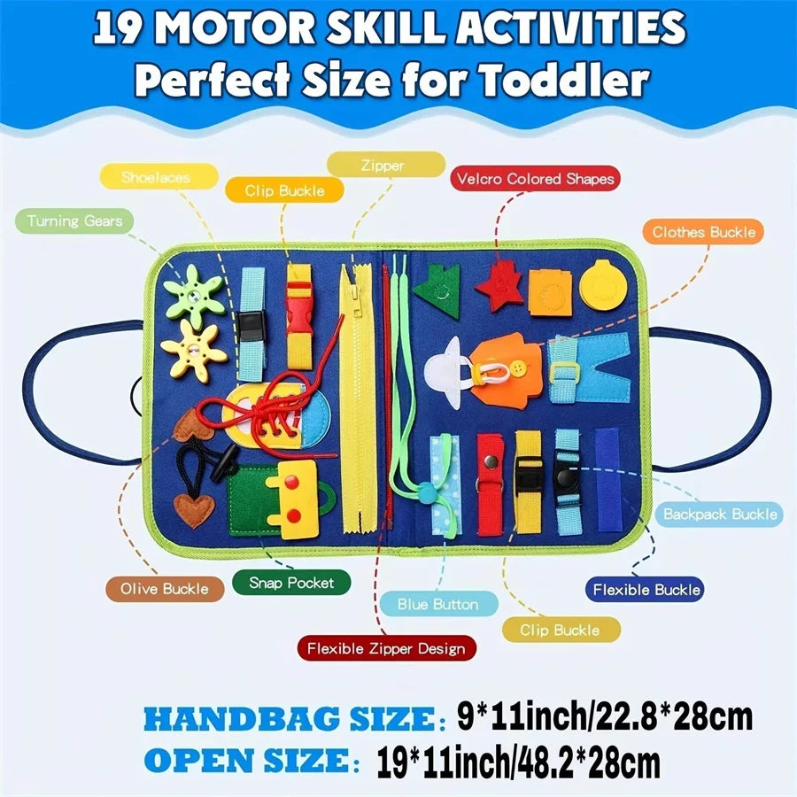 Libro Sensoriale Montessori. Busy Bag Attività Educative per Bambini in Viaggio o a Casa