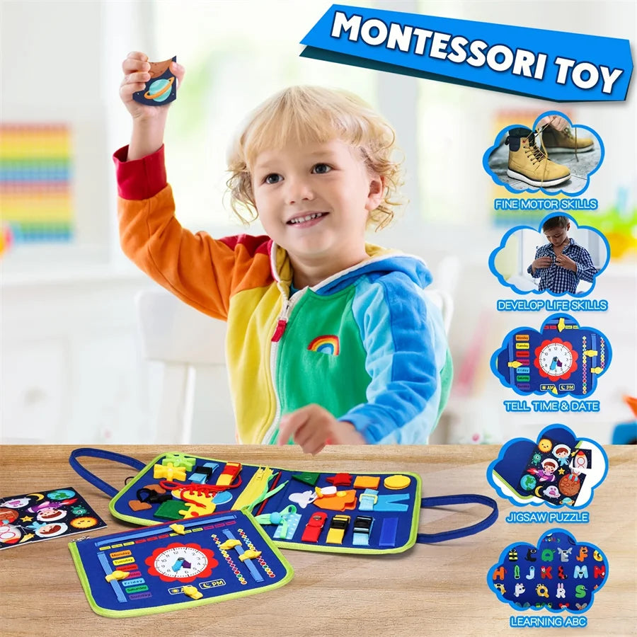 Libro Sensoriale Montessori. Busy Bag Attività Educative per Bambini in Viaggio o a Casa