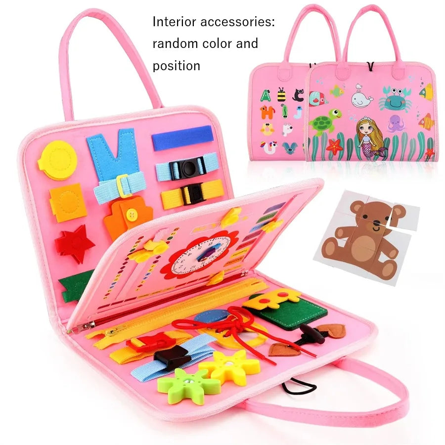 Libro Sensoriale Montessori. Busy Bag Attività Educative per Bambini in Viaggio o a Casa