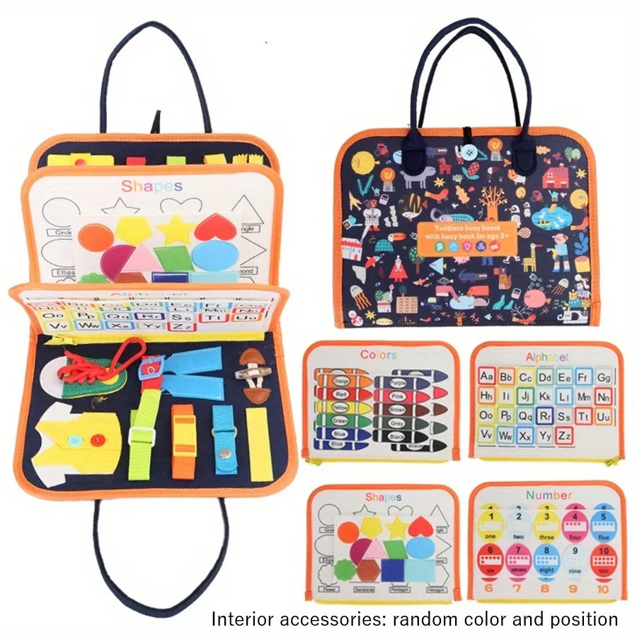 Libro Sensoriale Montessori. Busy Bag Attività Educative per Bambini in Viaggio o a Casa