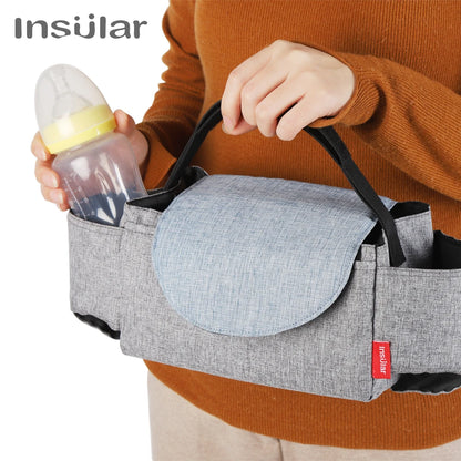 Borsa Portabiberon Termica per Mamme. Borsa Organizer da Passeggino per Cura del Bebè