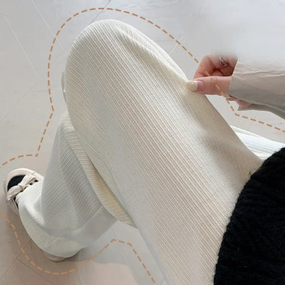 Pantaloni Premaman a Gamba Larga ad Alta Vita. Primavera/Autunno