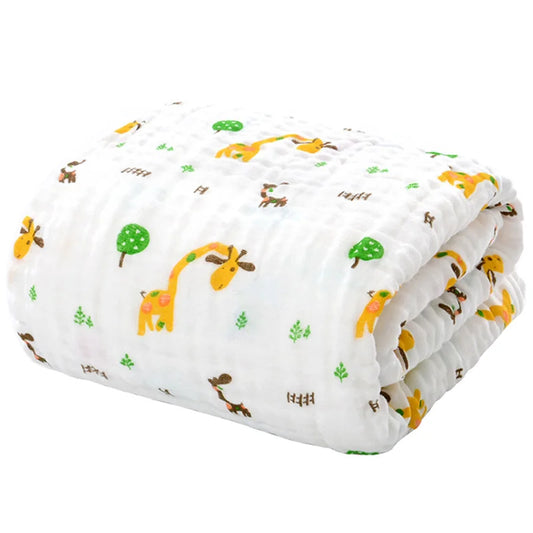 Accappatoio per neonato, Asciugamano in Mussola per Bambini. Morbidezza e Comfort 100% Cotone