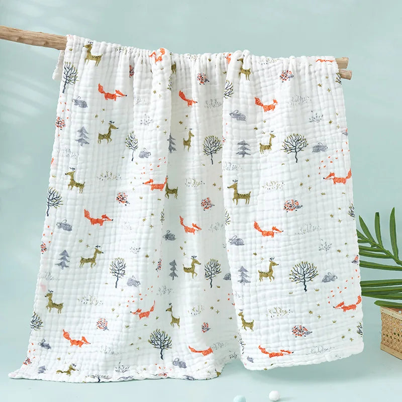 Accappatoio per neonato, Asciugamano in Mussola per Bambini. Morbidezza e Comfort 100% Cotone