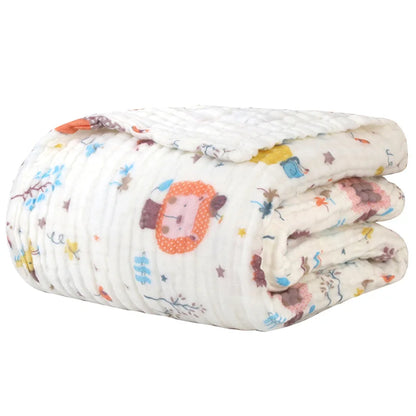 Accappatoio per neonato, Asciugamano in Mussola per Bambini. Morbidezza e Comfort 100% Cotone