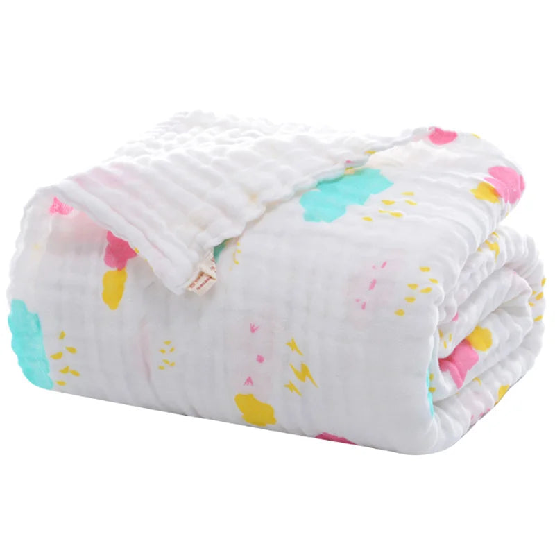 Accappatoio per neonato, Asciugamano in Mussola per Bambini. Morbidezza e Comfort 100% Cotone