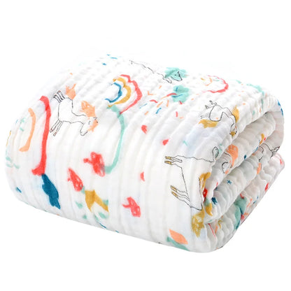 Accappatoio per neonato, Asciugamano in Mussola per Bambini. Morbidezza e Comfort 100% Cotone