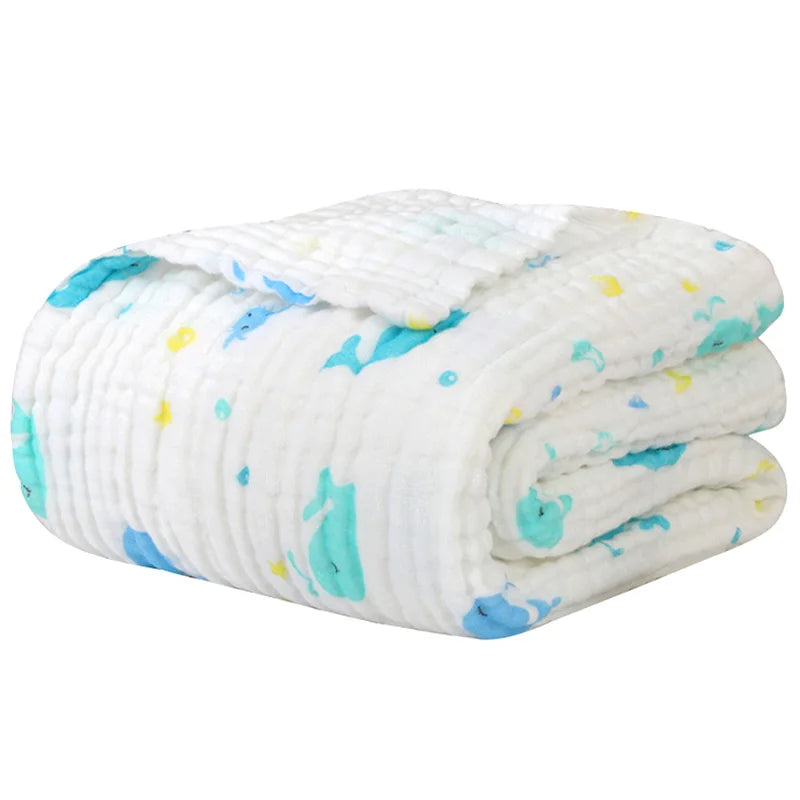 Accappatoio per neonato, Asciugamano in Mussola per Bambini. Morbidezza e Comfort 100% Cotone