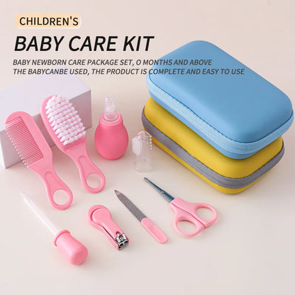 Set di Cura per Bambini 8/13 Pezzi.  Kit Completo con Aspiratore Nasale, Forbici per Unghie.