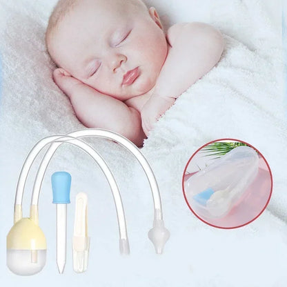Aspiratore Nasale per Neonati 3 Pezzi. Set Sicuro per la Cura del Naso del Bambino