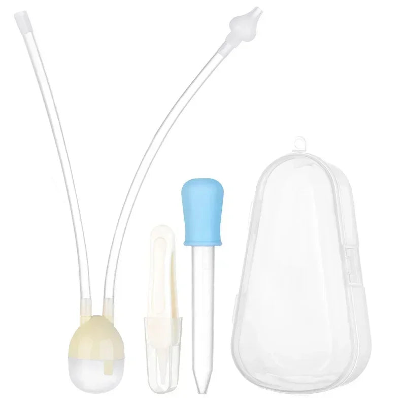 Aspiratore Nasale per Neonati 3 Pezzi. Set Sicuro per la Cura del Naso del Bambino