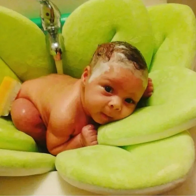 Cuscino da Bagnetto Neonato a Fiore Antiscivolo | Morbido e Sicuro