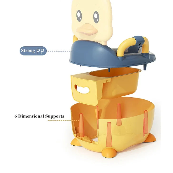 Vasino portabile per bambini con schienale e design antiscivolo