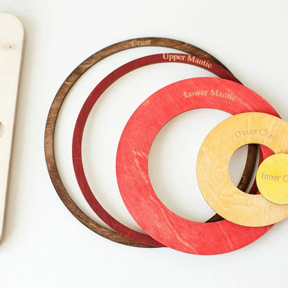 Puzzle in Legno. Puzzle Geologico Montessori in Legno. Scienza della Terra a Portata di Mano.