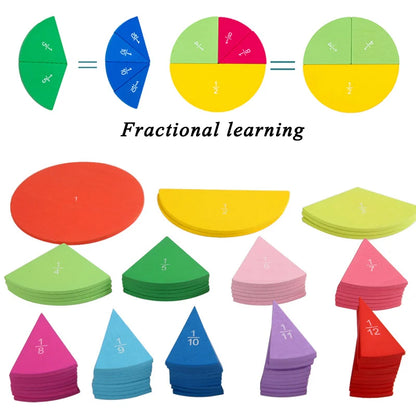 Puzzle in Legno Montessoriano per Frazioni. La Matematica Diventa Visiva e Divertente