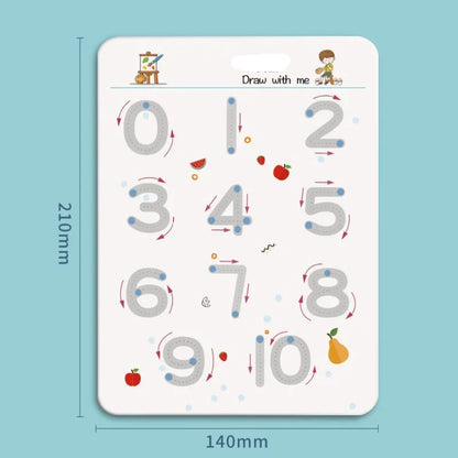 Quaderno Tracciabile Riutilizzabile Montessori. Gioco Educativo per Bambini dai 3 ai 6 Anni