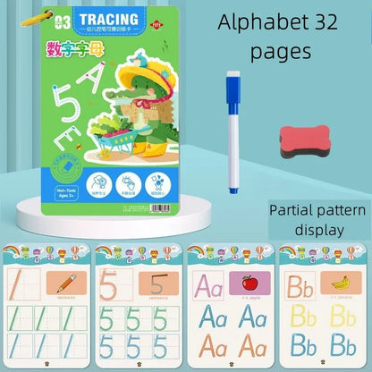 Quaderno Tracciabile Riutilizzabile Montessori. Gioco Educativo per Bambini dai 3 ai 6 Anni