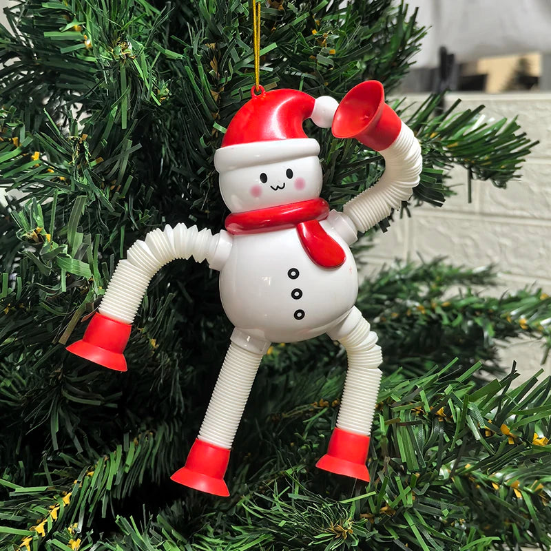 Decorazioni Natalizie Estensibili Babbo Natale e Pupazzo di Neve