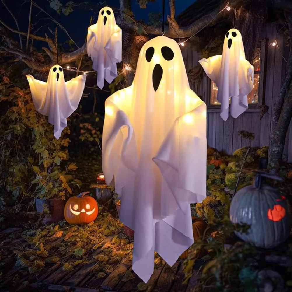 Fantasma LED Halloween da Appendere. Decorazione Halloween da Esterno