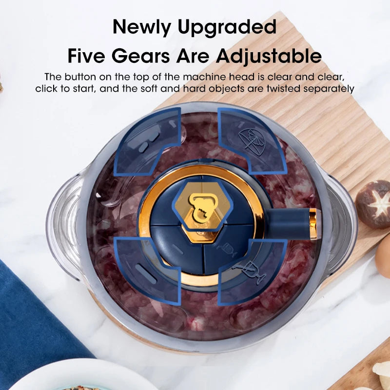 PowerPro 5L Tritacarne & Robot da Cucina Multifunzione. Potenza, Precisione e Capacità 5L