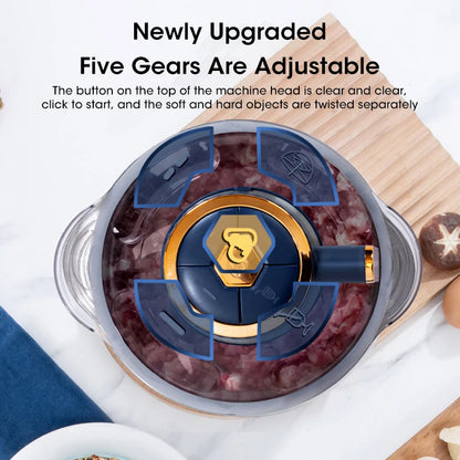 PowerPro 5L Tritacarne & Robot da Cucina Multifunzione. Potenza, Precisione e Capacità 5L