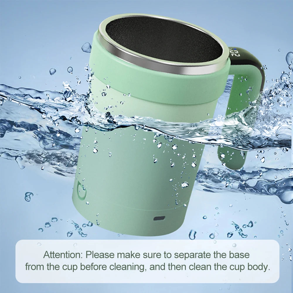 SwirlSip 380ML – The Smart Self-Stirring Mug That Mixes While You Relax