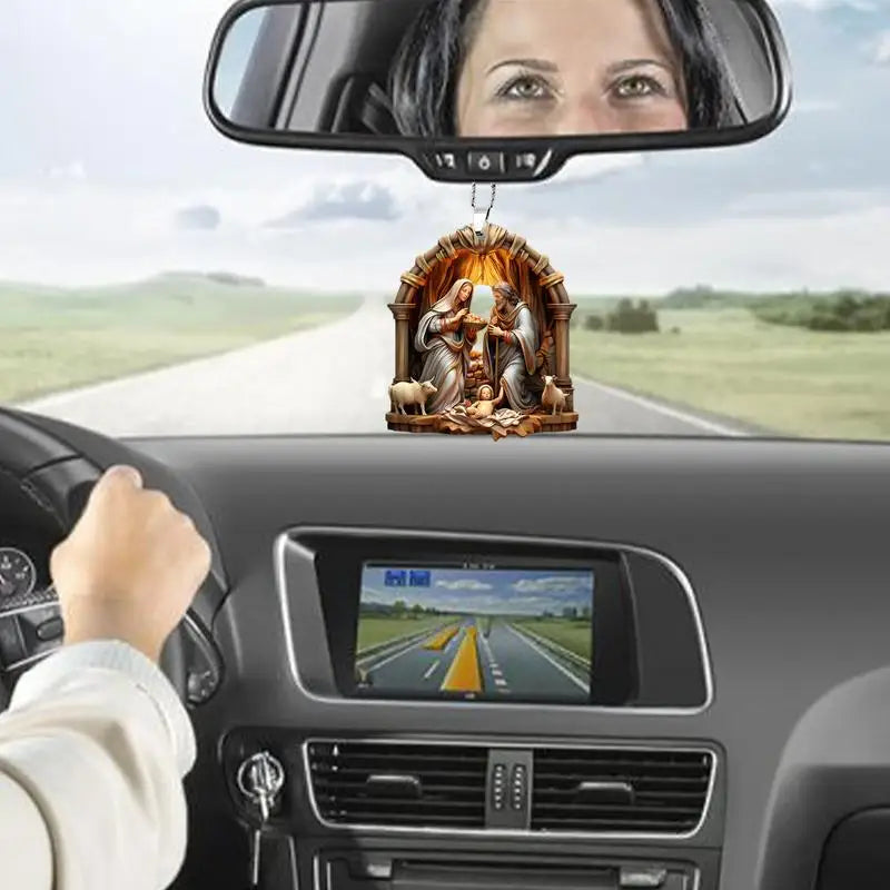 Decorazione Natività Acrilico per Albero di Natale