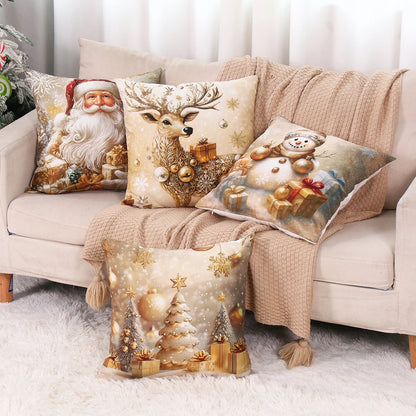 Federe Copricuscini Divano. Set 4 Copricuscini Natale