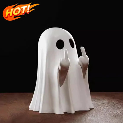 Small Halloween Ghost Statue. Funny & Cute Decor