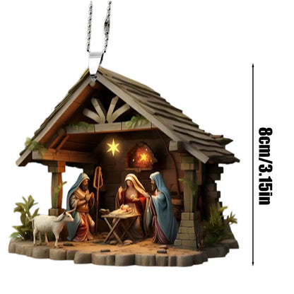 Decorazione Natività Acrilico per Albero di Natale