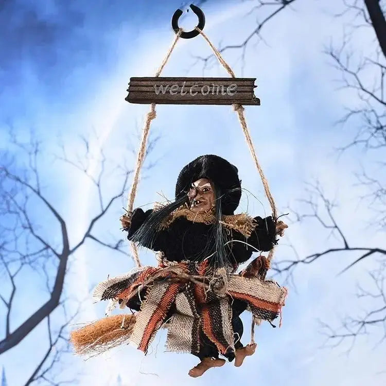 Befana, Strega da Appendere per Halloween. Decorazione Spaventosa e Inquietante