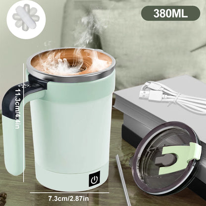 SwirlSip 380ML – The Smart Self-Stirring Mug That Mixes While You Relax