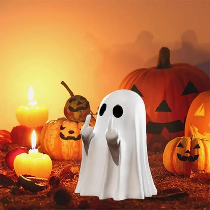 Small Halloween Ghost Statue. Funny & Cute Decor