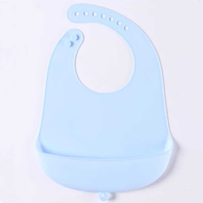 1/2pcs Food Grade Silicone Baby Eating Bibs Easy to Clean Baby Bibs Drool Towels Waterproof Children Silicone Drool Bibs