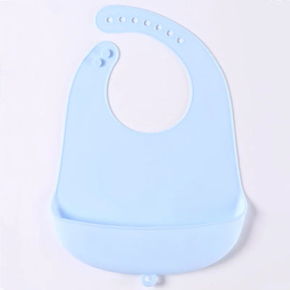1/2pcs Food Grade Silicone Baby Eating Bibs Easy to Clean Baby Bibs Drool Towels Waterproof Children Silicone Drool Bibs