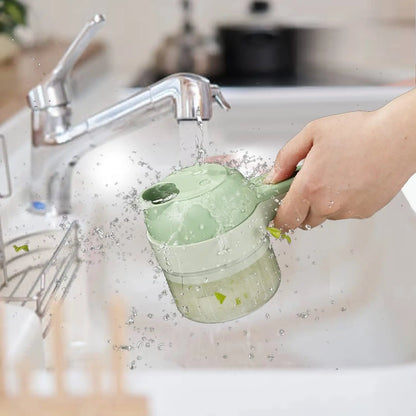 Affettatrice Elettrica Portatile 4 in 1. Il Robot da Cucina Tascabile che Trasforma la Tua Routine