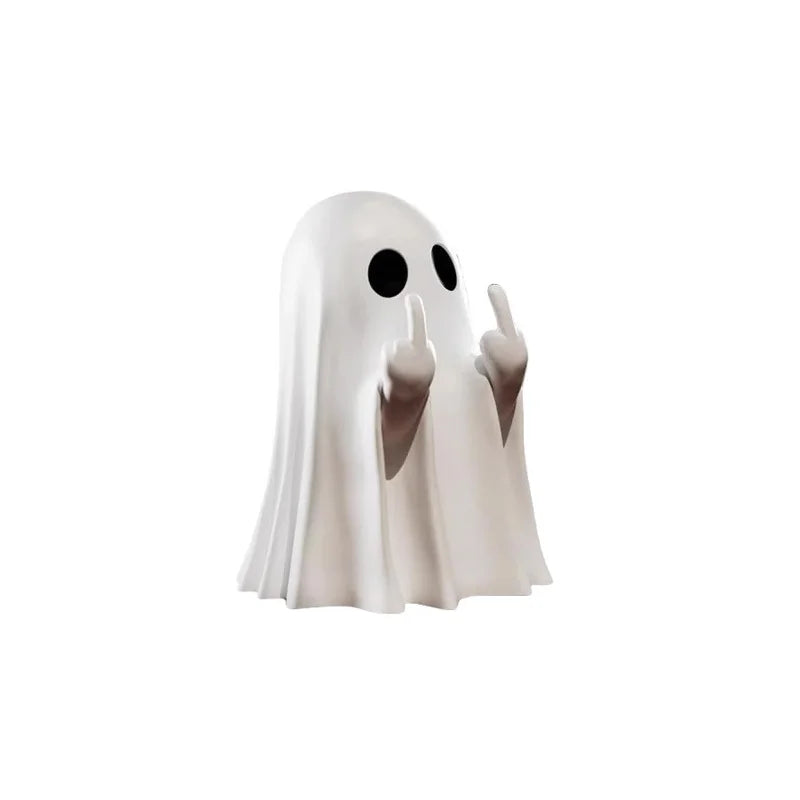 Small Halloween Ghost Statue. Funny & Cute Decor