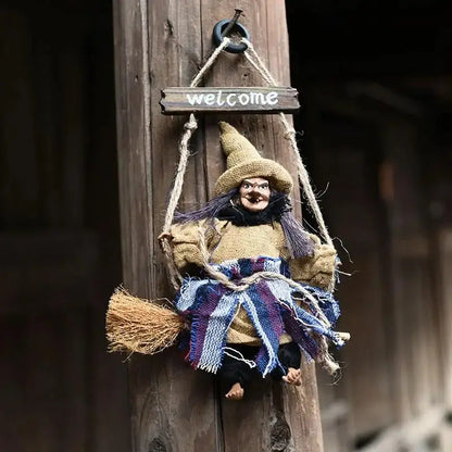 Befana, Strega da Appendere per Halloween. Decorazione Spaventosa e Inquietante
