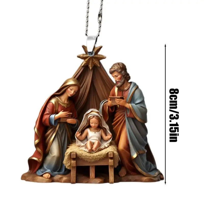 Decorazione Natività Acrilico per Albero di Natale