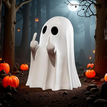 Small Halloween Ghost Statue. Funny & Cute Decor