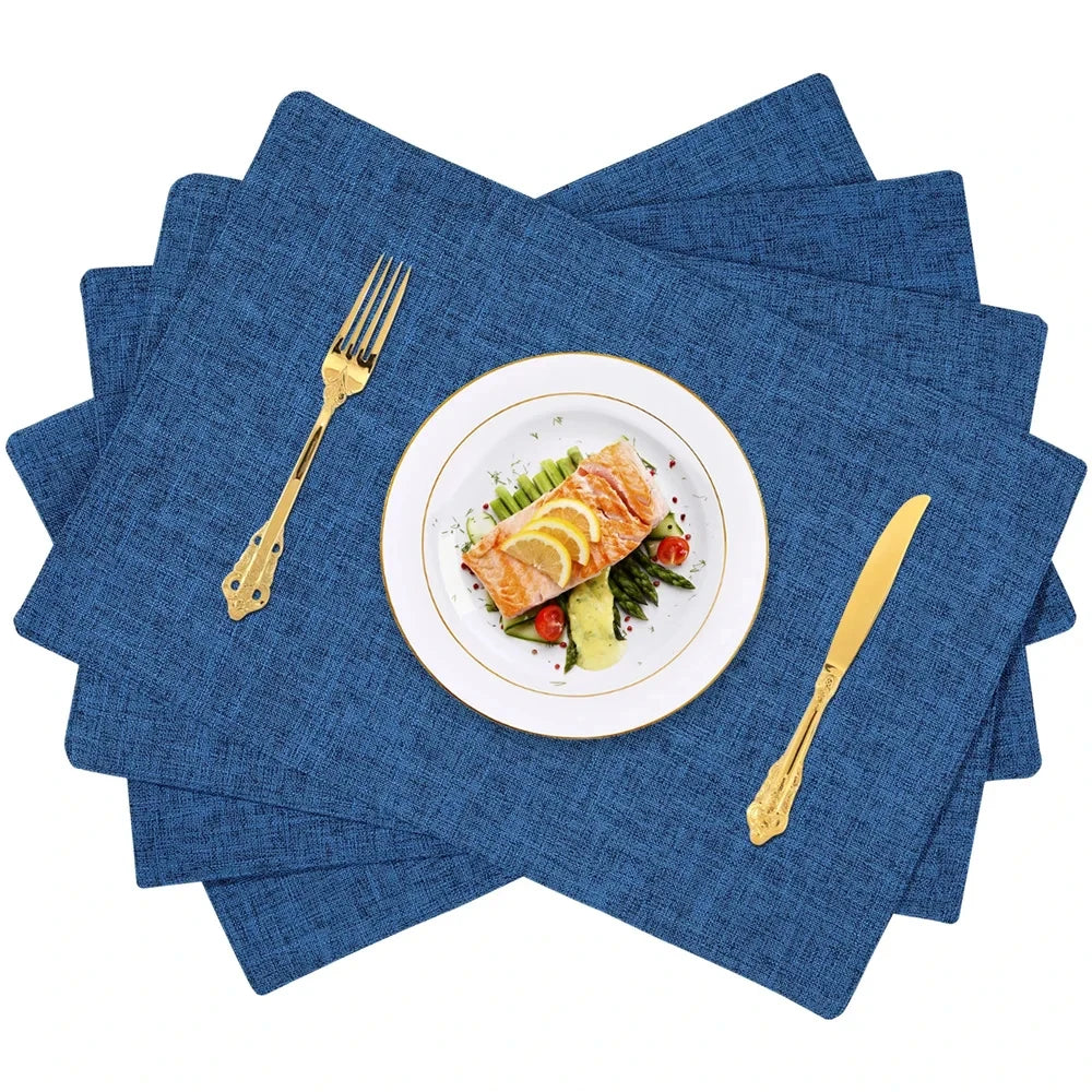🍽️ Nordic Elegance: Cotton Linen Non-Slip Table Mats (Set of 4) Elevate your dining space with timeless texture and everyday charm.