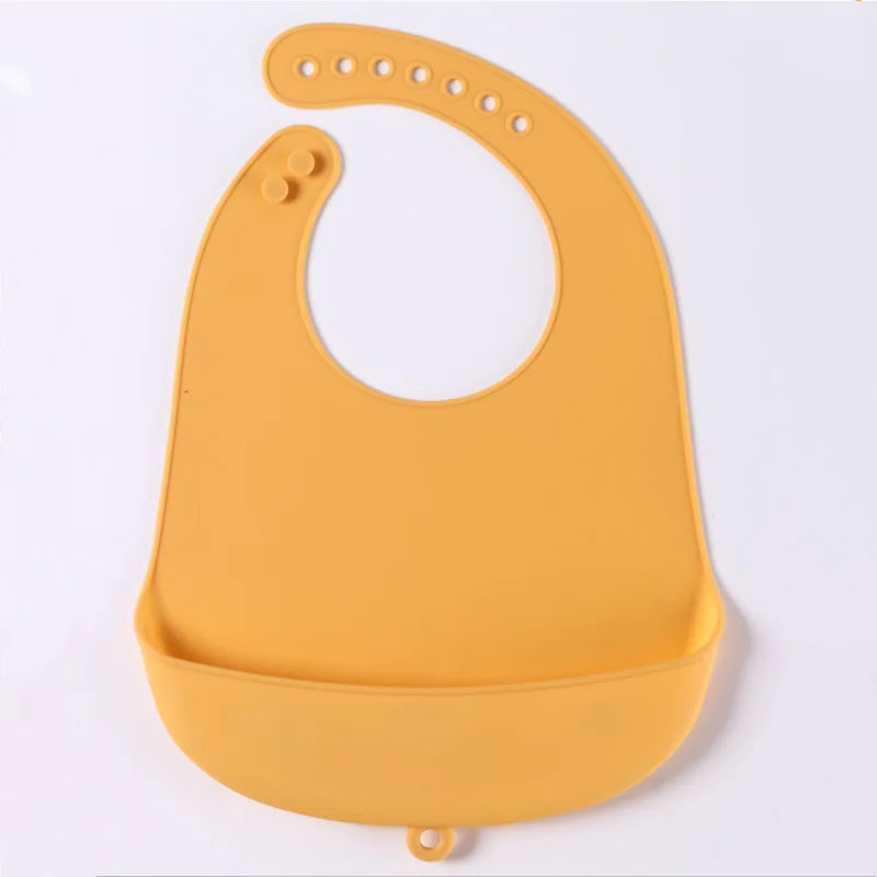 1/2pcs Food Grade Silicone Baby Eating Bibs Easy to Clean Baby Bibs Drool Towels Waterproof Children Silicone Drool Bibs