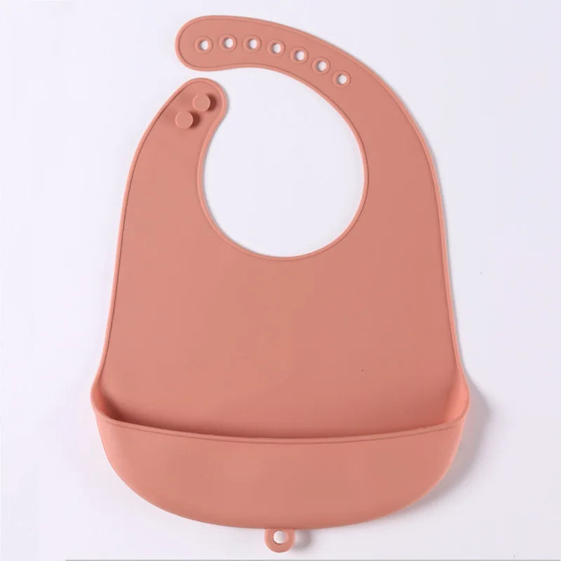 1/2pcs Food Grade Silicone Baby Eating Bibs Easy to Clean Baby Bibs Drool Towels Waterproof Children Silicone Drool Bibs