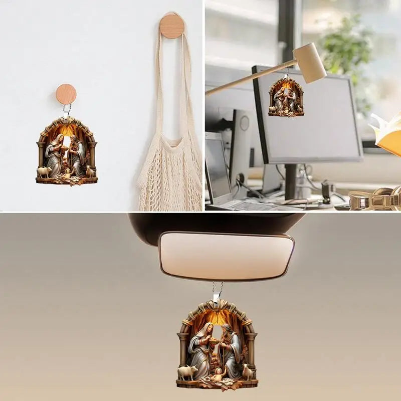 Decorazione Natività Acrilico per Albero di Natale