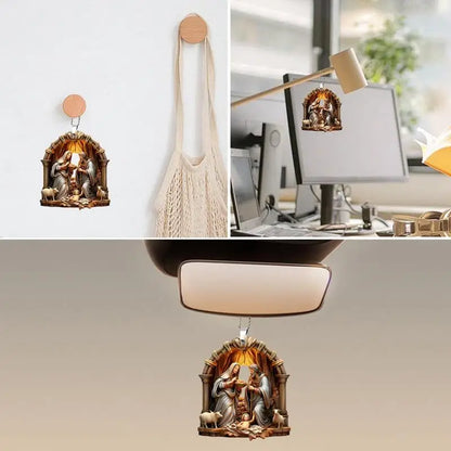 Decorazione Natività Acrilico per Albero di Natale