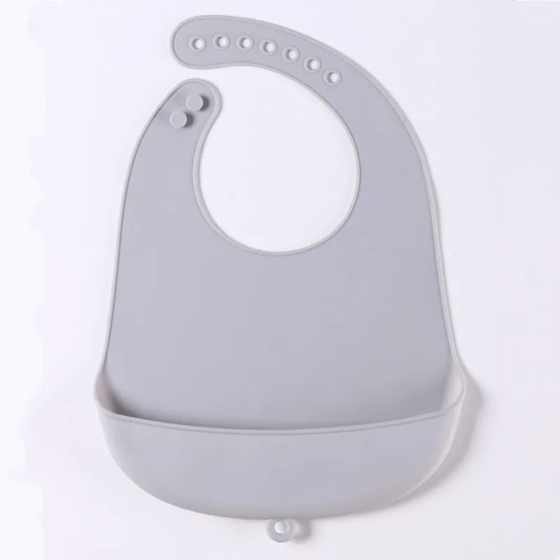 1/2pcs Food Grade Silicone Baby Eating Bibs Easy to Clean Baby Bibs Drool Towels Waterproof Children Silicone Drool Bibs